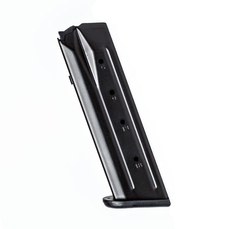 Caracal USA Enhanced F 18 round magazine for Caracal Model F and Enhanced F 9mm pistol in black finish.